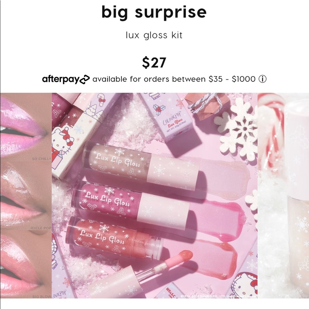 Hello kitty lip gloss set